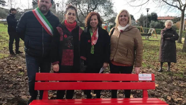 Foto Marina Baretta, Ass.re Laura Cioni, la sindacalista Laura Scalia e il Sindaco David Baroncelli