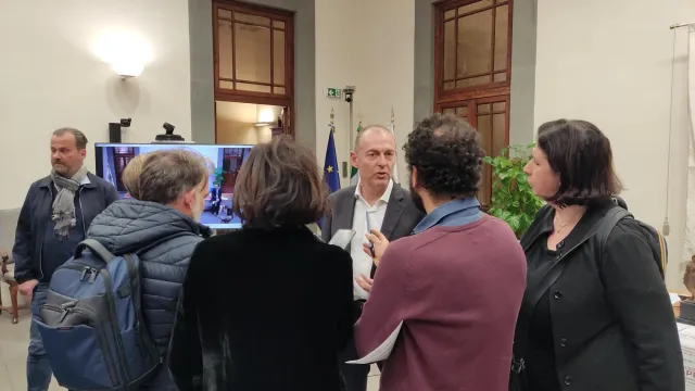 Sindaco Paolo Sottani in conferenza stampa