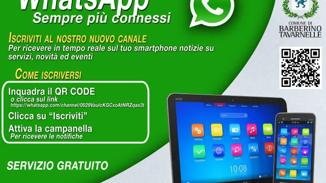  Il canale whatsapp del Comune di Barberino Tavarnelle