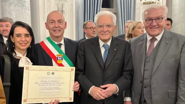 Il Sindaco riceve il premio dal Presidente della Repubblica Mattarella e dal Presidente Frank-Walter Steinmeier 