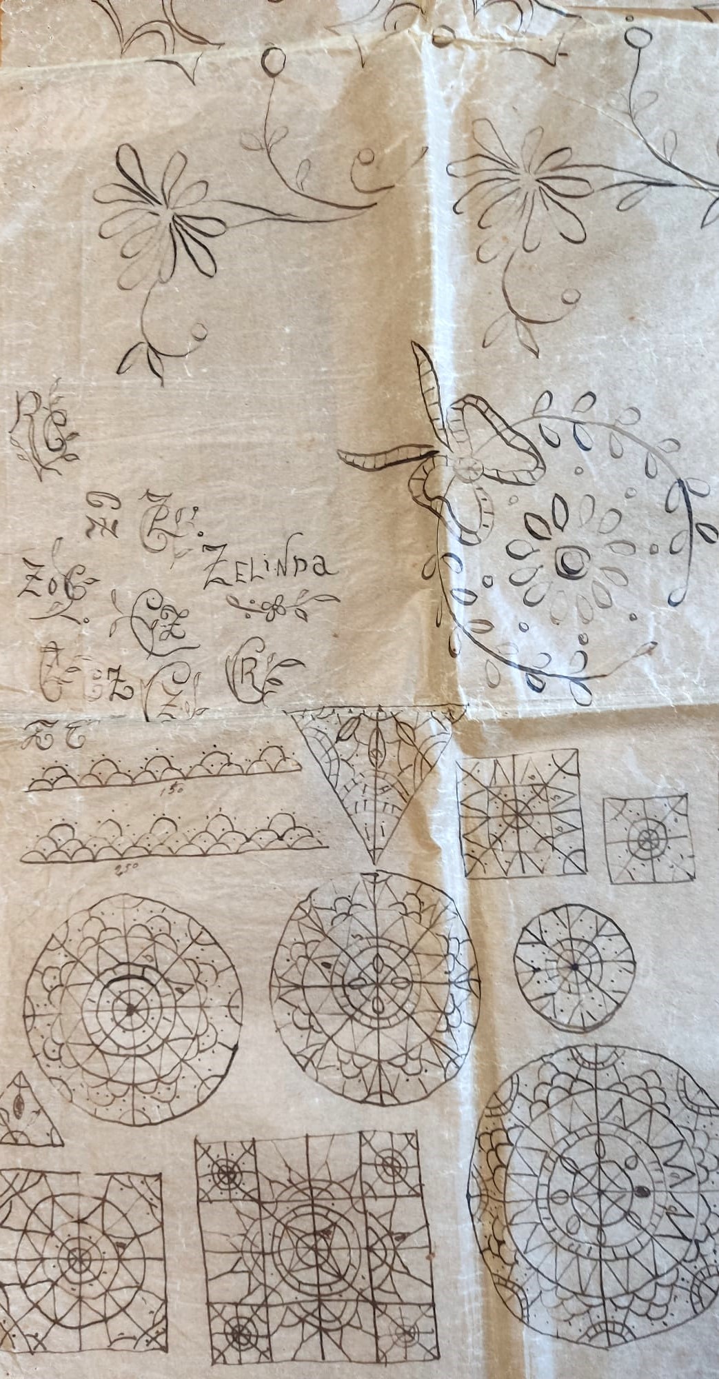 Disegno originale del punto Tavarnelle di zia Zelinda