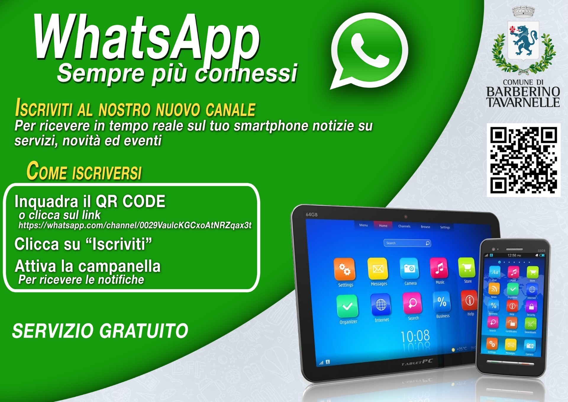  Il canale whatsapp del Comune di Barberino Tavarnelle